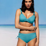 Reggiseno con coppe imbottite senza ferretto - TURCHESE - OC56