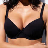 Reggiseno con coppe imbottite e ferretto - NERO - OC59