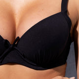 Reggiseno con coppe imbottite e ferretto - NERO - OC59