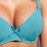 Reggiseno con coppe imbottite e ferretto - TURCHESE - OC59