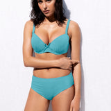 Reggiseno con coppe imbottite e ferretto - TURCHESE - OC59