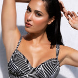 Bikini reggiseno francese e slip arricciato - NERO - OV5369