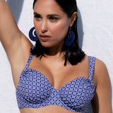 Bikini francese e slip arricciato - BLU - PO5369