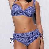 Bikini francese e slip arricciato - BLU - PO5369