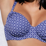 Bikini francese e slip arricciato - BLU - PO5369