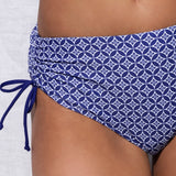 Bikini francese e slip arricciato - BLU - PO5369
