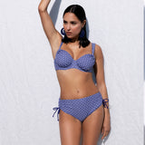 Bikini francese e slip arricciato - BLU - PO5369