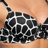 Reggiseno con coppe imbottite e ferretto - NERO - TG59
