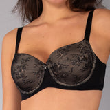 Verde Veronica Reggiseno con coppe imbottite e ferretto - NERO - DR14