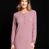 Camicia da notte donna in viscosa Verde Veronica - BORDEAUX - MM25
