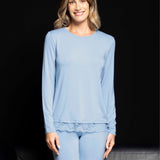 Pigiama donna in viscosa con pizzo Verde Veronica - POLVERE - QL12